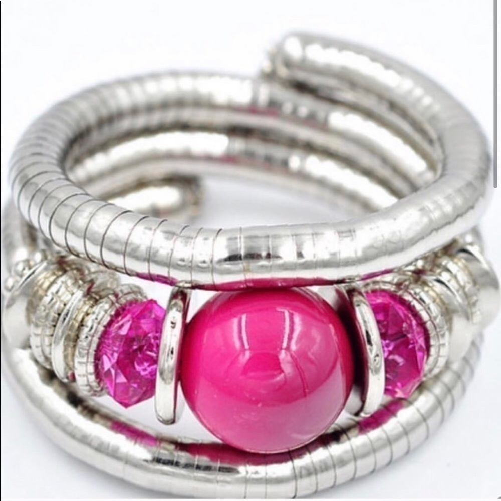 WRAP bracelet pink and silver - Picture 2 of 3